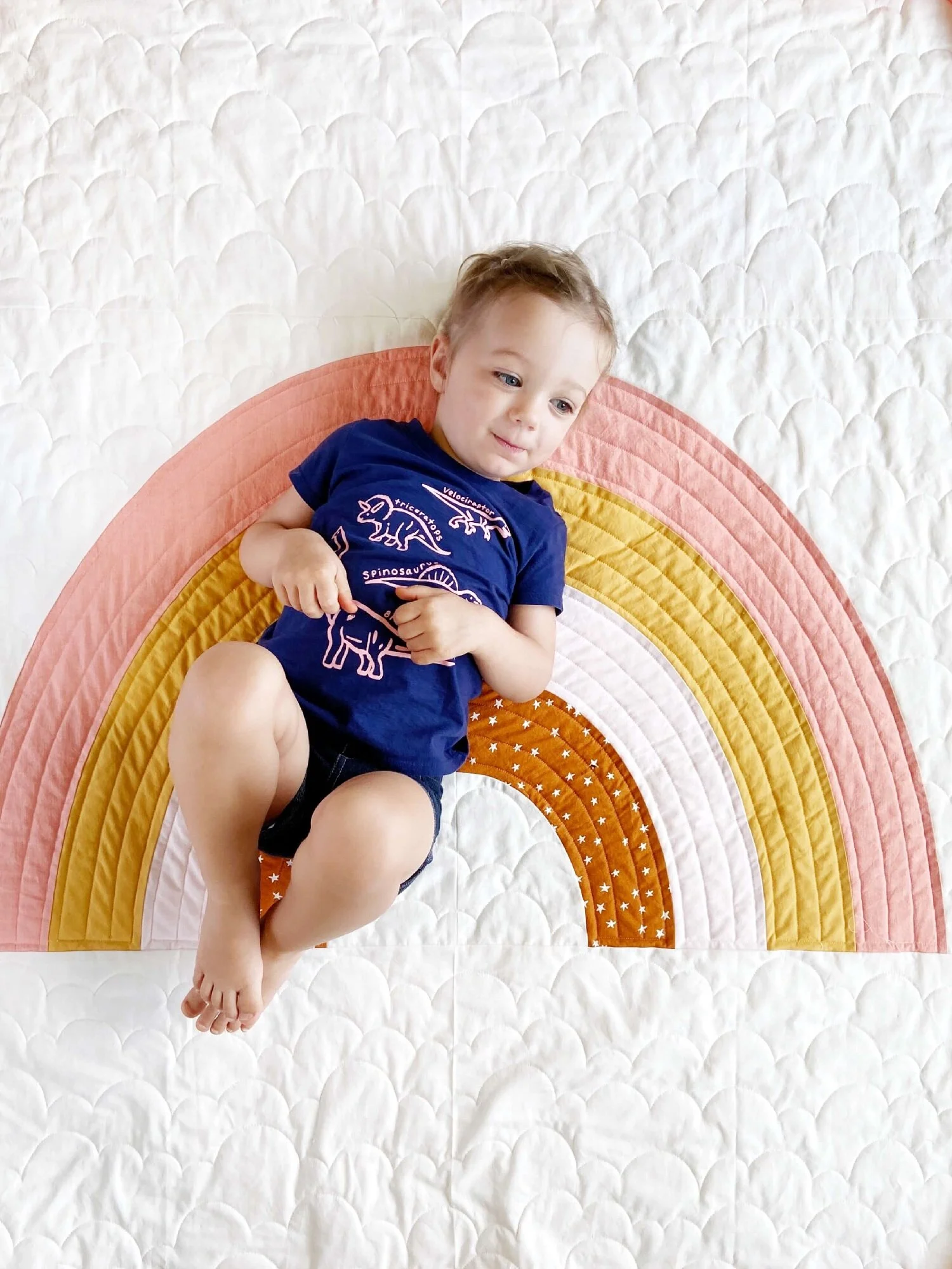 A Boho Inspired Retro Rainbow Quilt Megan Collins Quilt Design